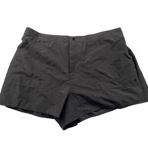 Maxine of Hollywood Swim Shorts Womens Plus 22W Black Stretch Waist Lined